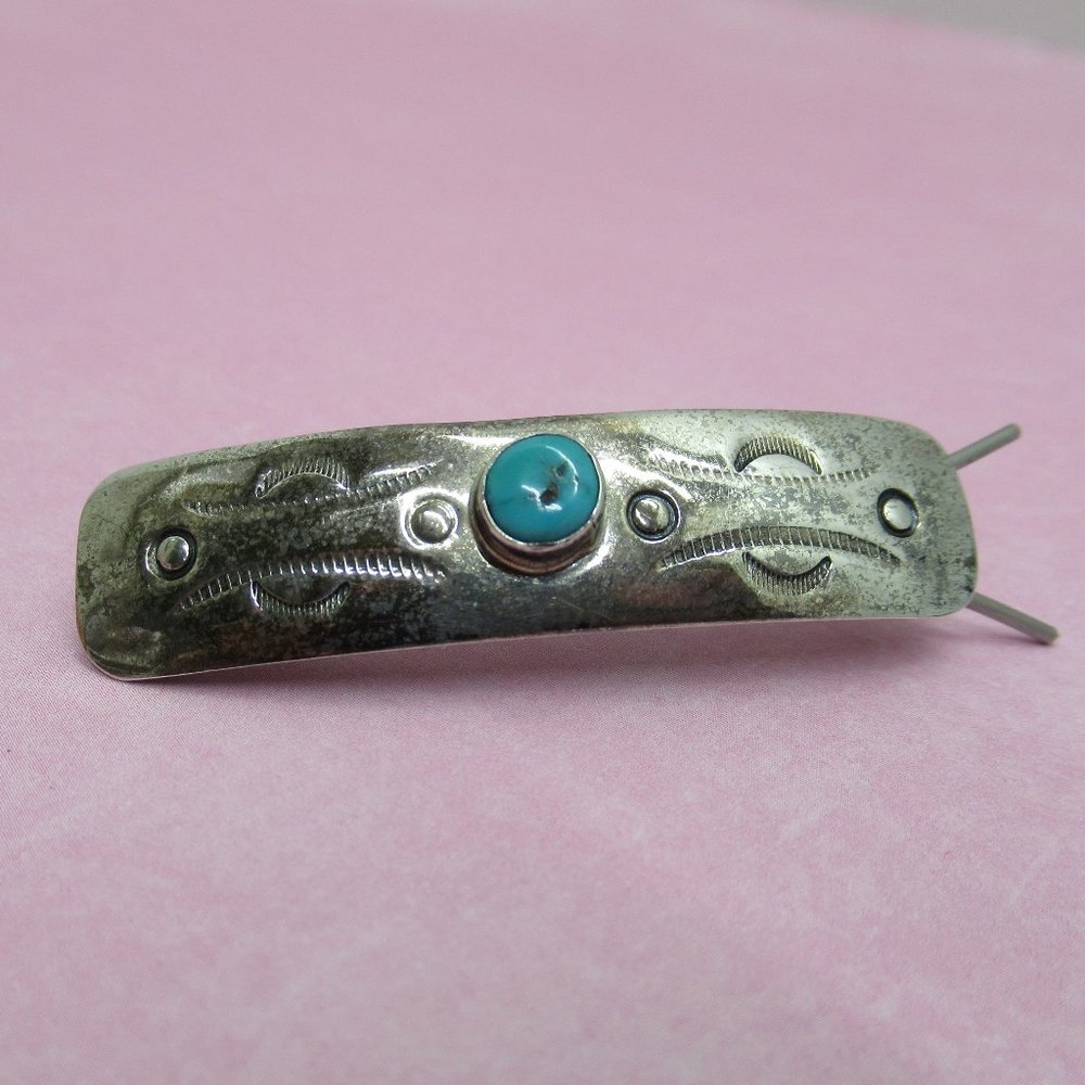 Vintage Sterling Southwestern Style Hair Clip